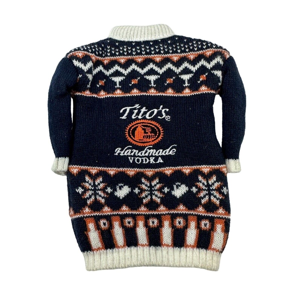 2022 Tito's Vodka Holiday Ugly Sweater Bottle Topper Advertising Winter